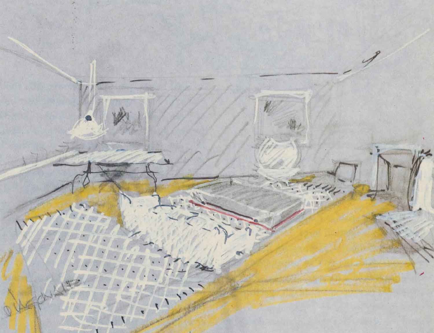 Skizze für ein Wohnhaus in London, 1992; Vico Magistretti